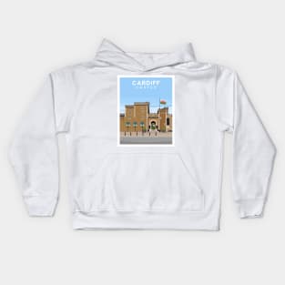 Cardiff Castle, South Wales Kids Hoodie